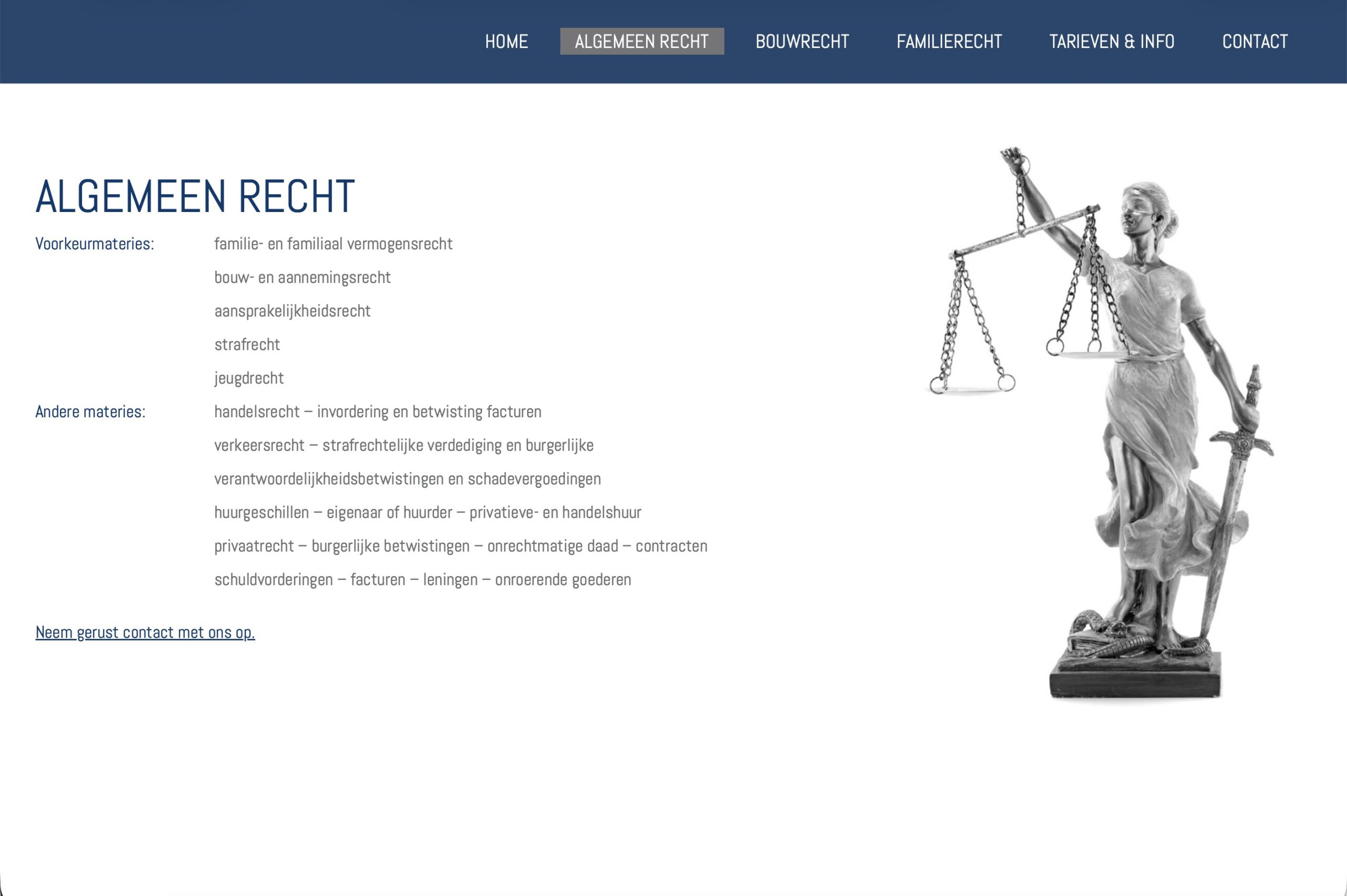 Websitepreview van Advocaat Rowies