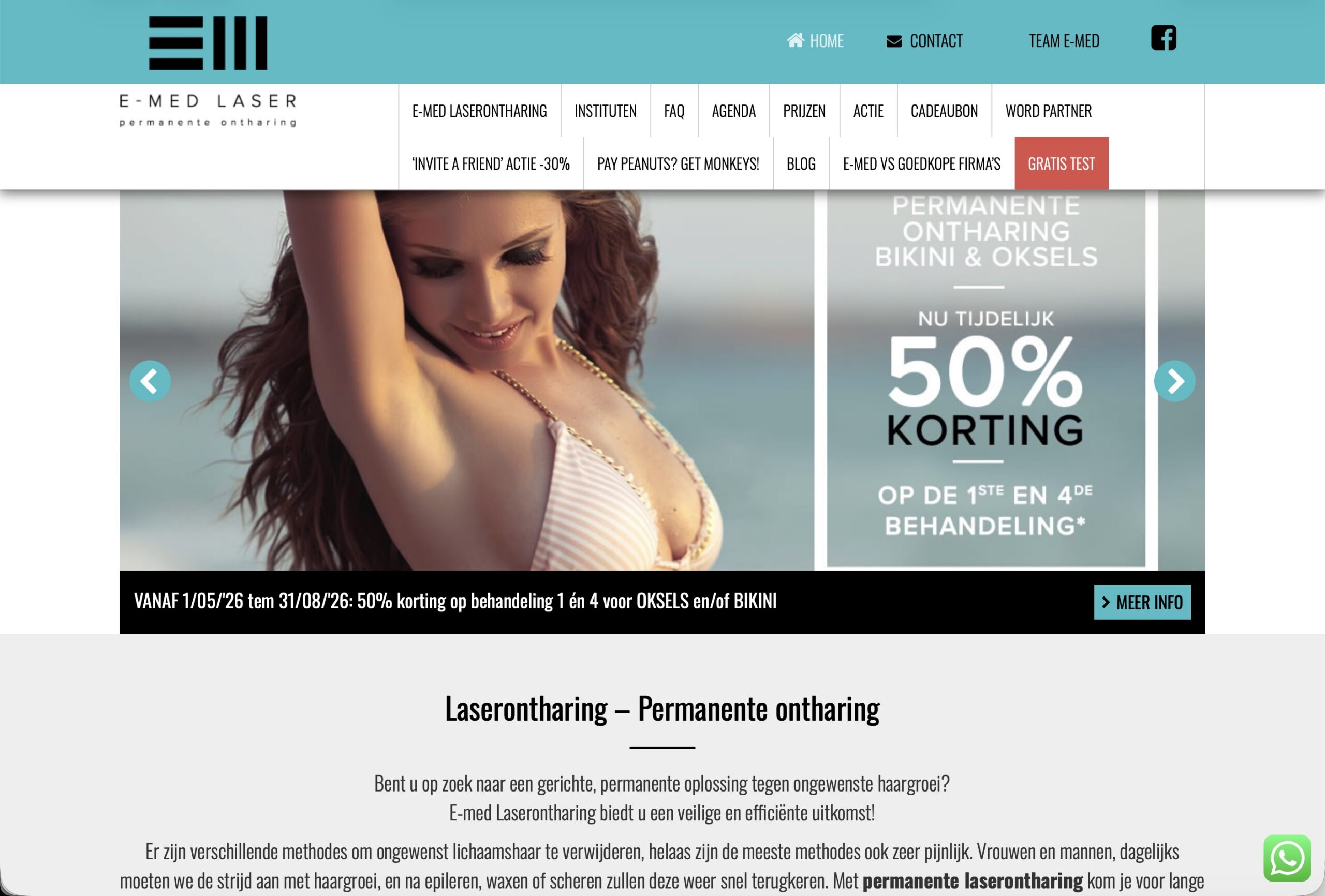 Websitepreview van E-Med Laser
