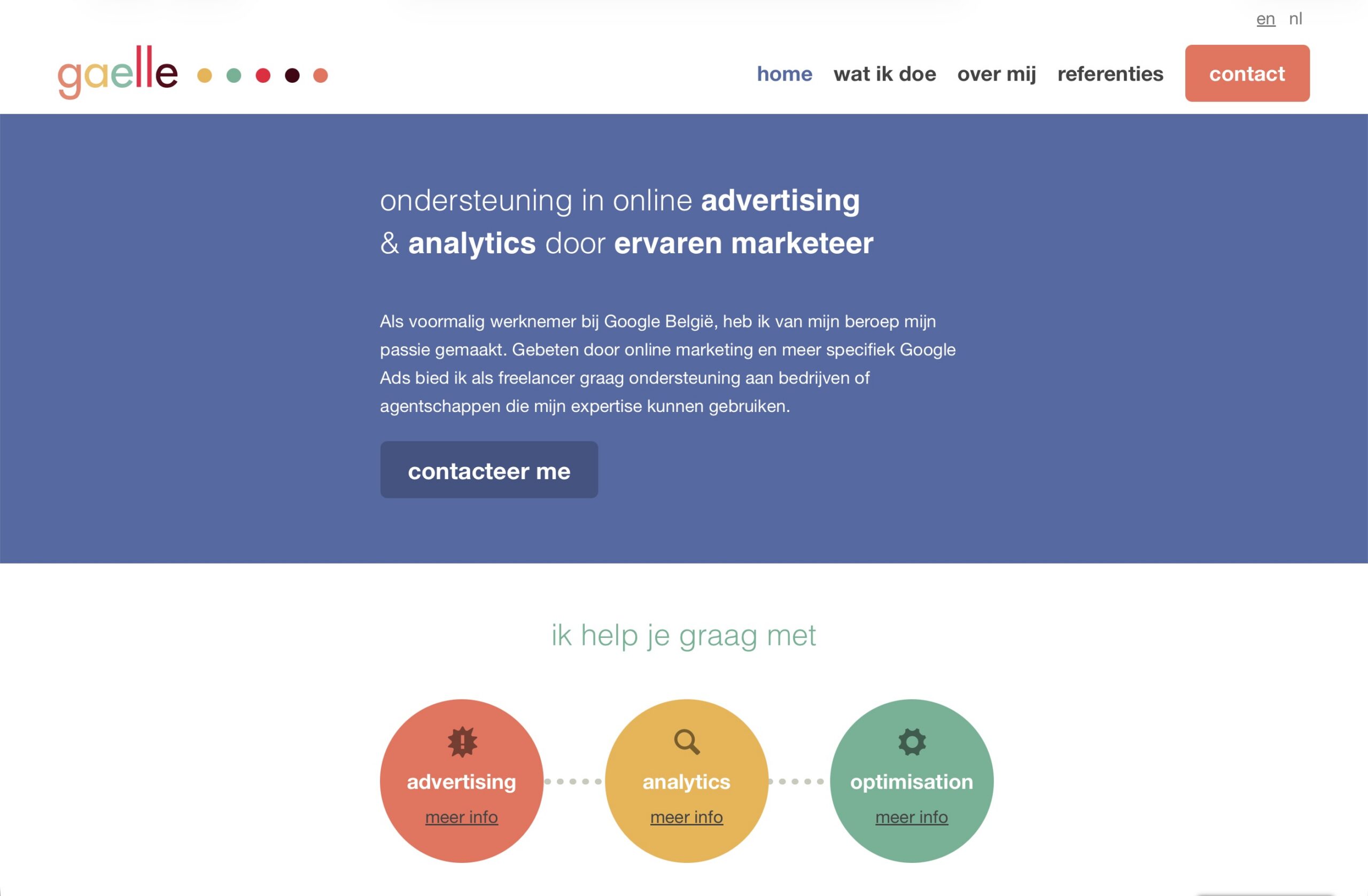 Websitepreview van Gaëlle Bonne