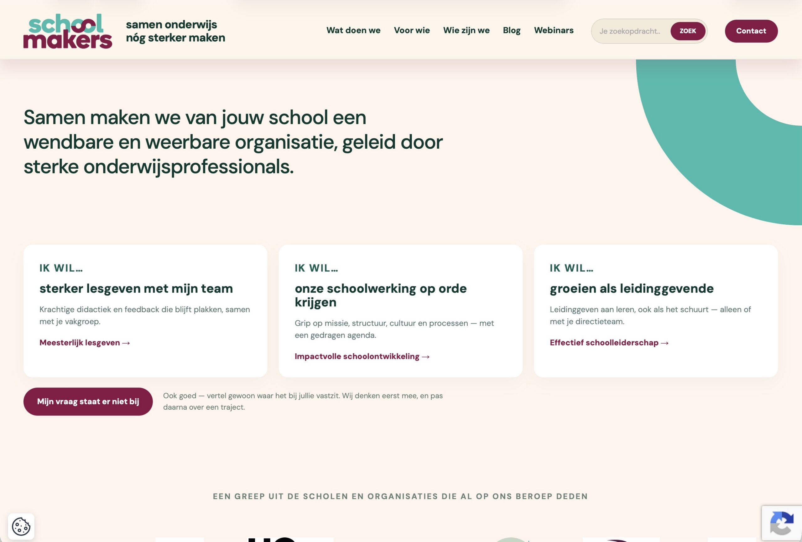 Websitepreview van Schoolmakers