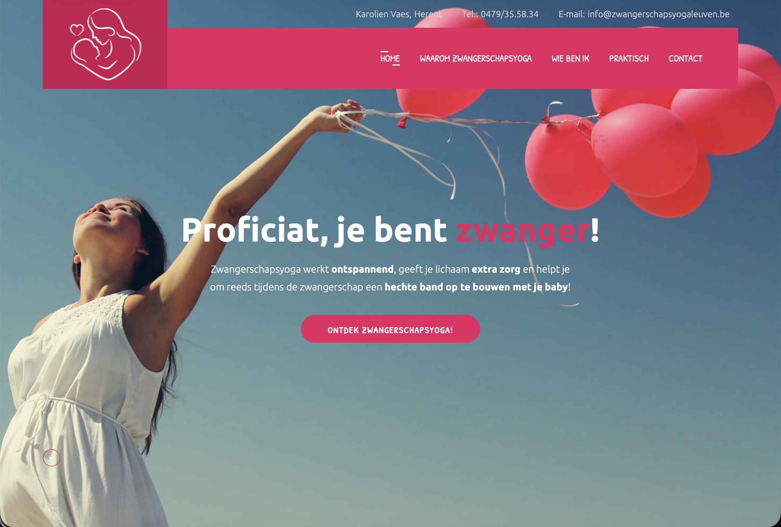 Websitepreview van Zwangerschapsyoga Leuven