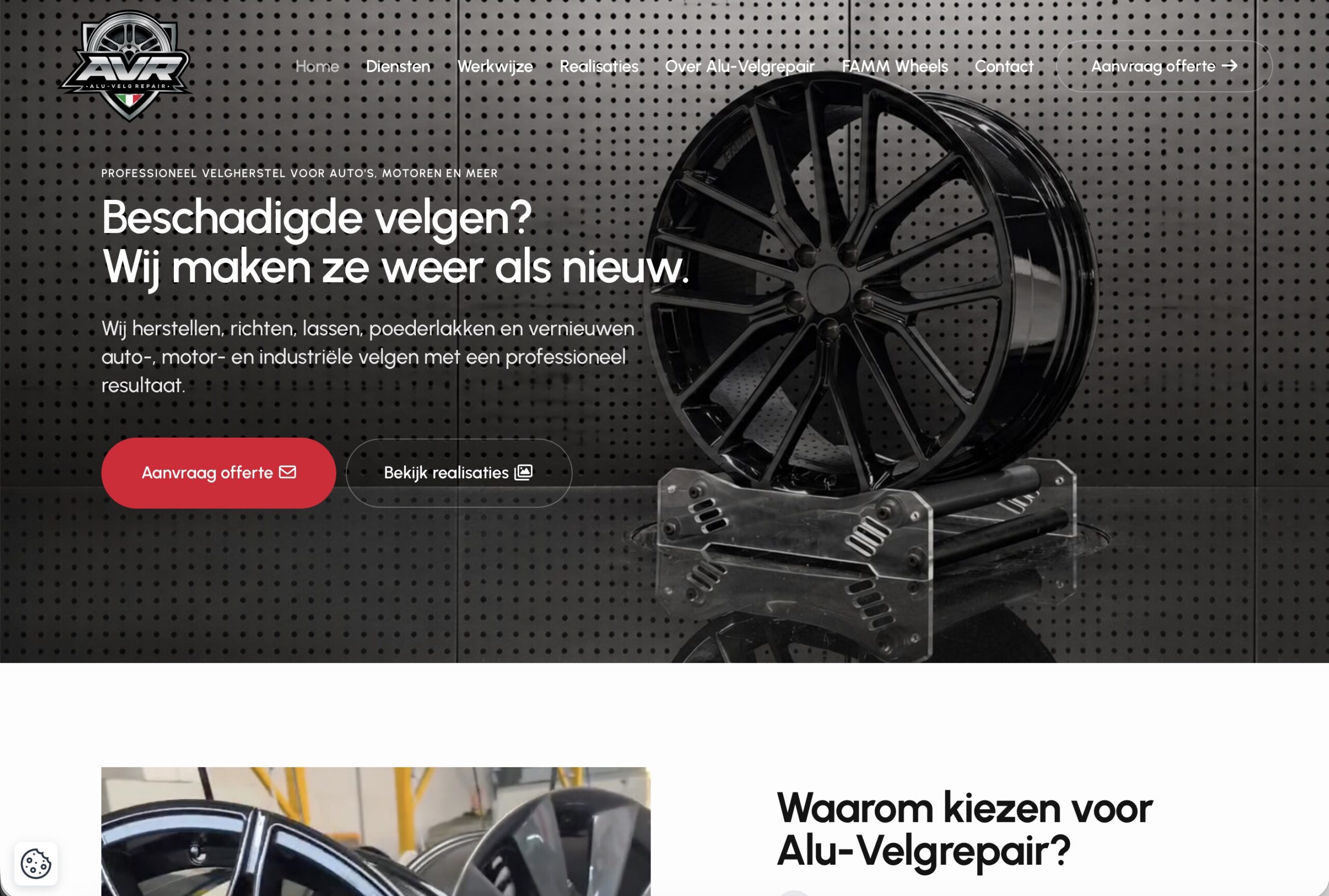 Websitepreview van Alu-Velgrepair