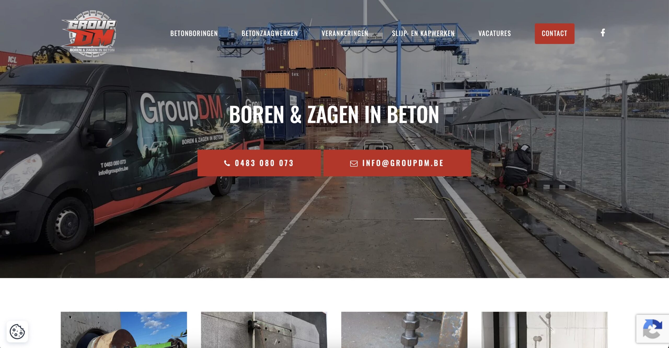 Websitepreview van Group DM