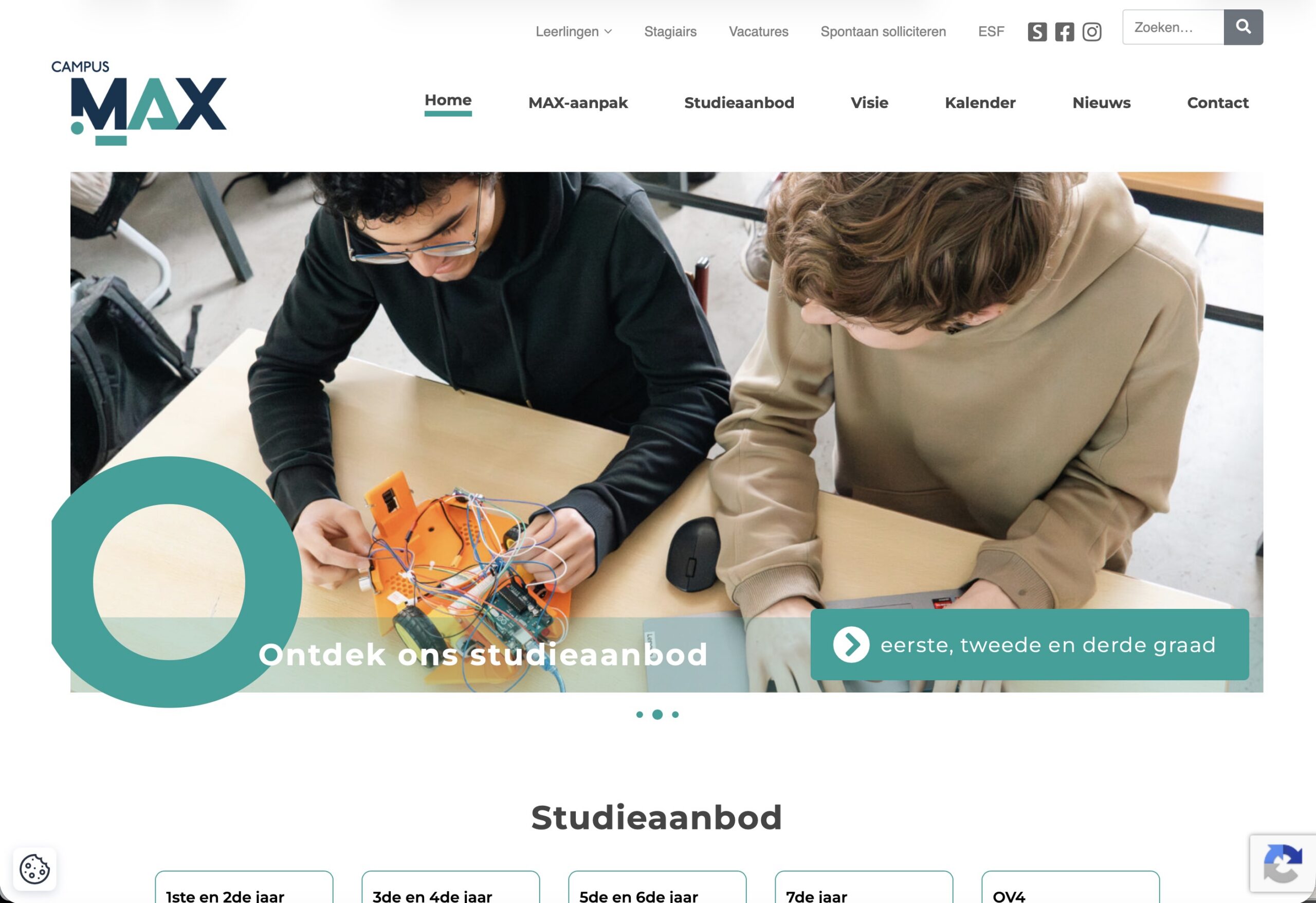 Websitepreview van Campus MAX