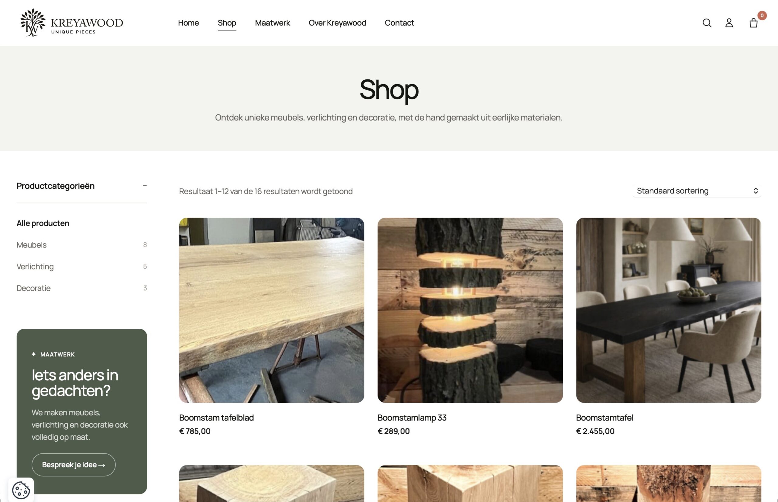 Websitepreview van Kreyawood