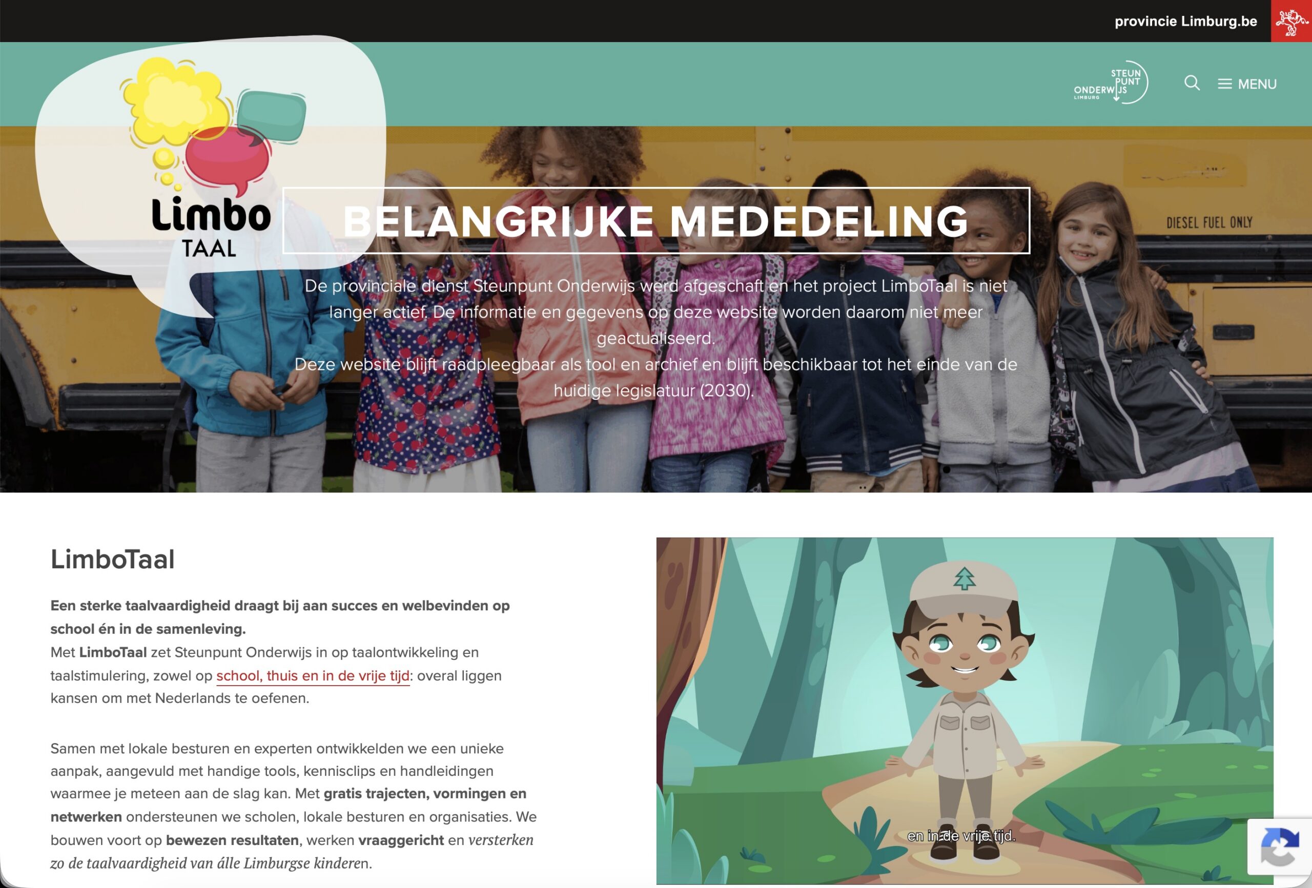 Websitepreview van Limbotaal