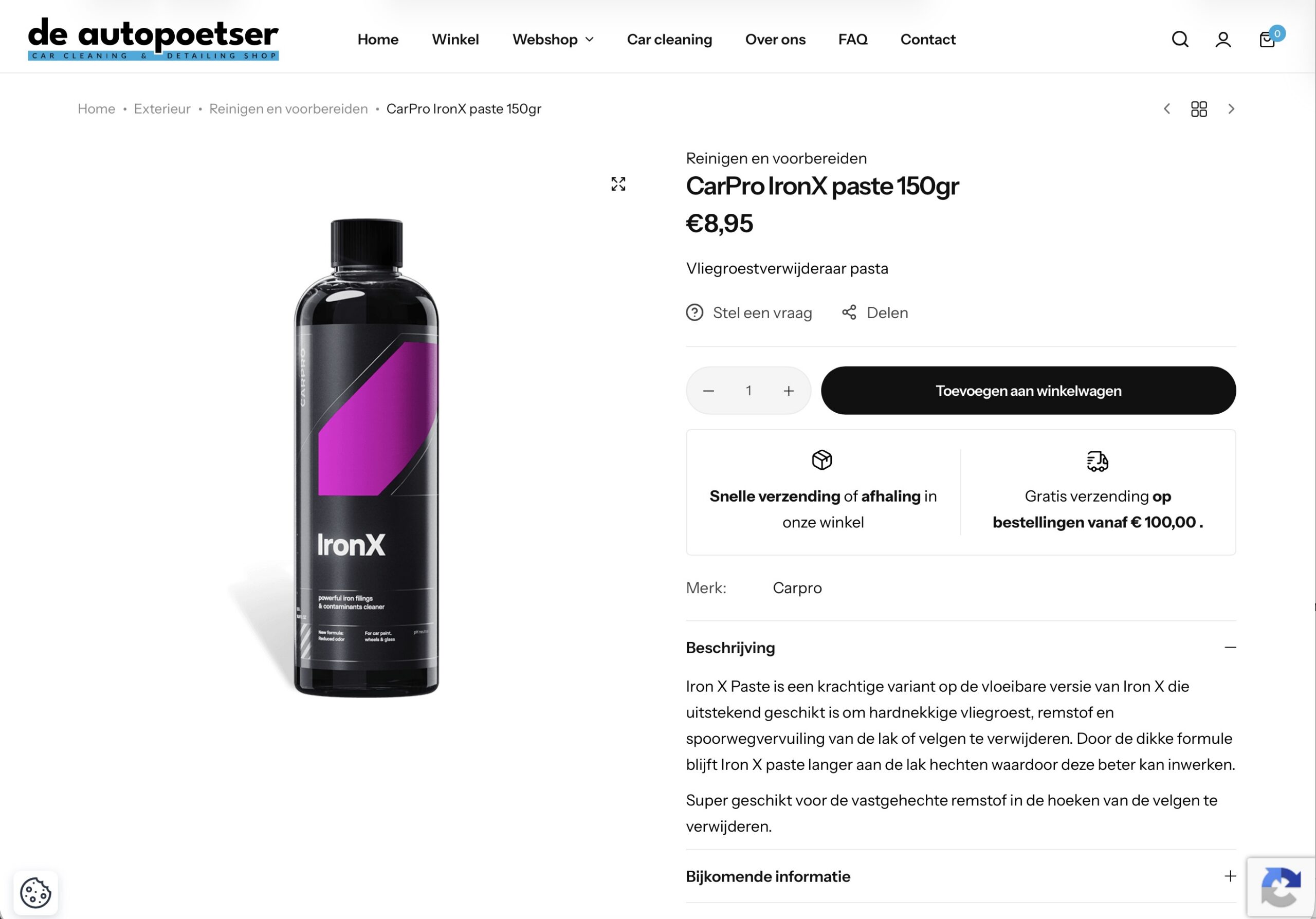 Websitepreview van De Autopoetser